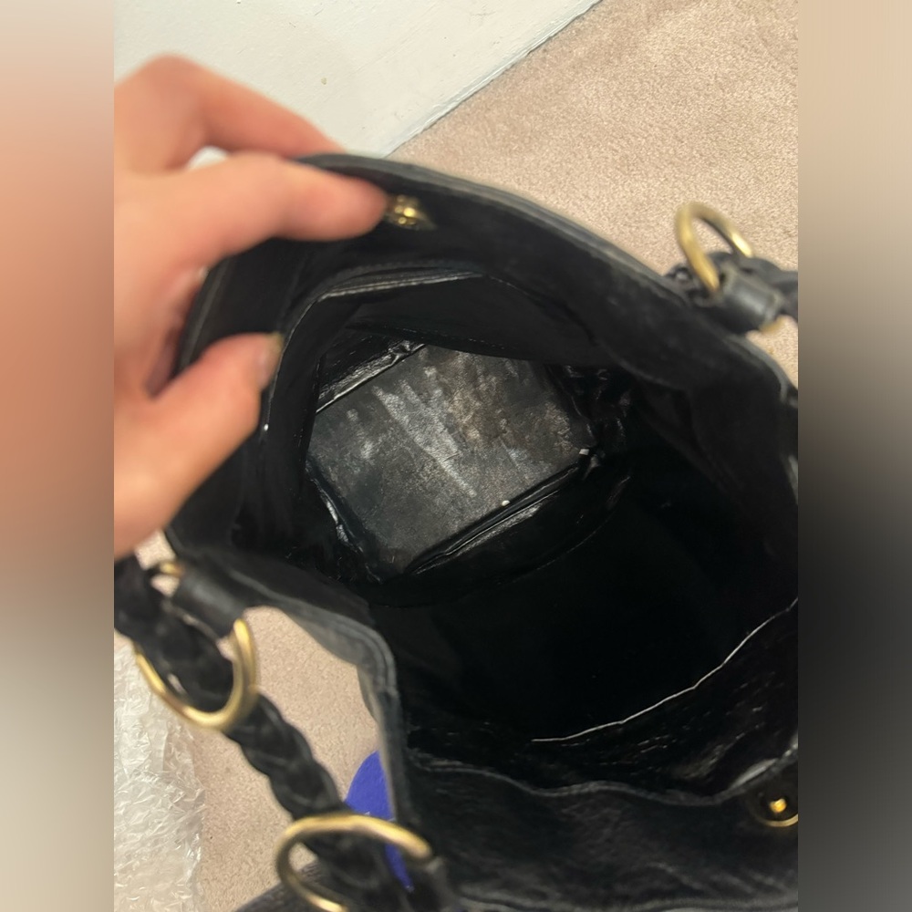 Vintage black leather bag - Picture 9 of 10